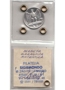 1928 5 Lire  Aquila 1 Rosetta Moneta  Argento Vittorio Emanuele III Spl